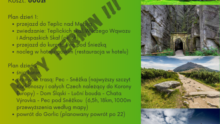 Czeska wyprawa: Skalne miasta i Śnieżka