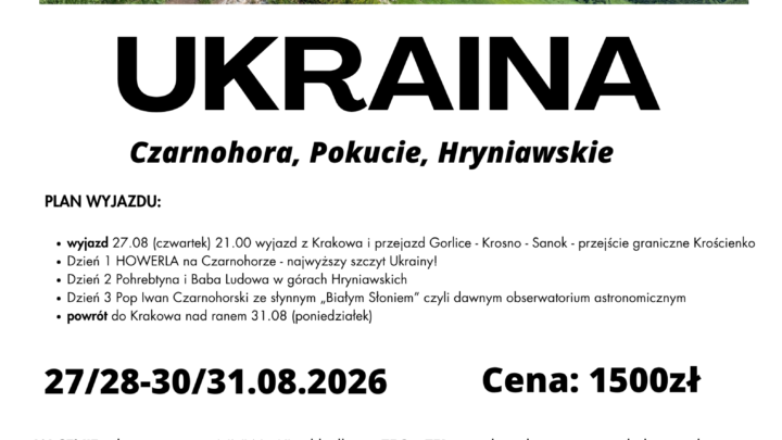 Sierpniowa wyprawa w Karpaty ukraińskie!
